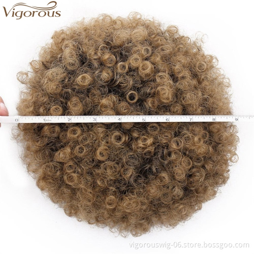 Vigorous 9 Inch Afro Kinky Curly Hair Bun for Women 3 colors Synthetic Hair Chignon Women Bun Accessories
